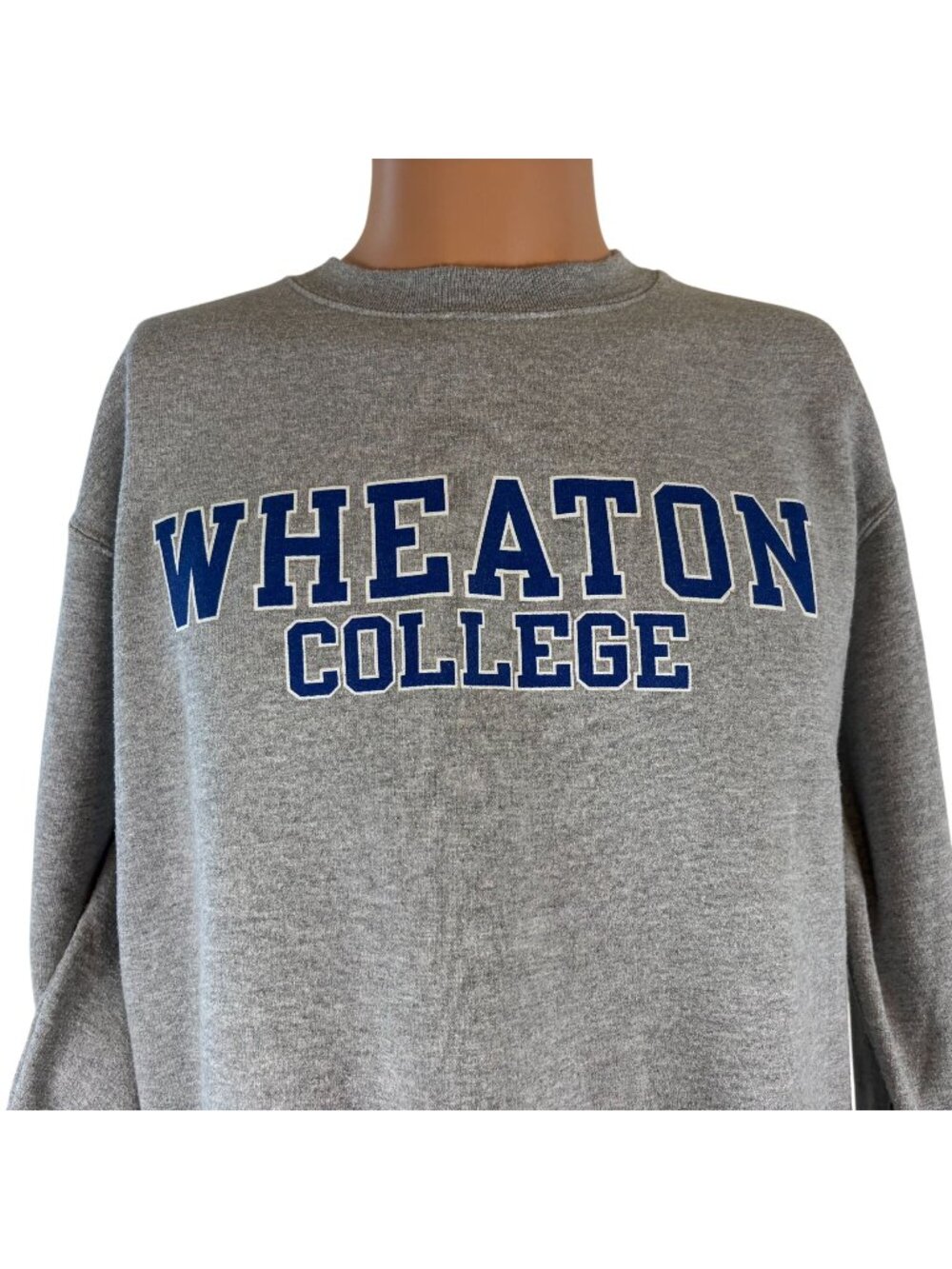 Wheaton College Crewneck Sweatshirt Mens Size M Champion Massachusetts Gray